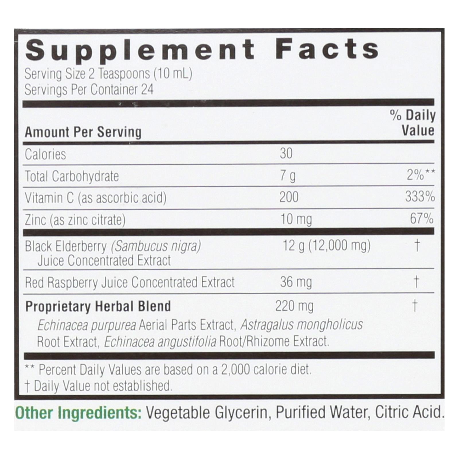 natures answer sambucus immune support 8 oz