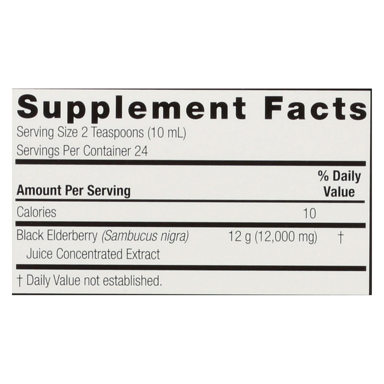 natures answer sambucus nigra black elder berry extract 8 fl oz