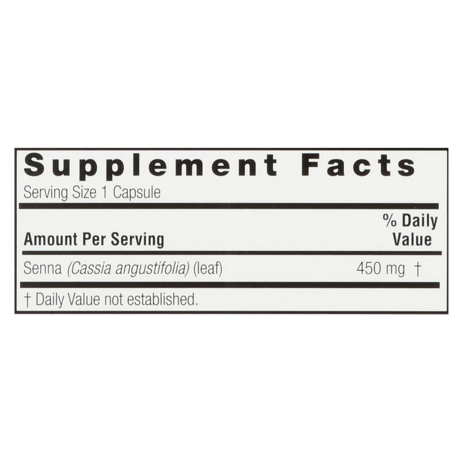 natures answer senna leaf 90 capsules