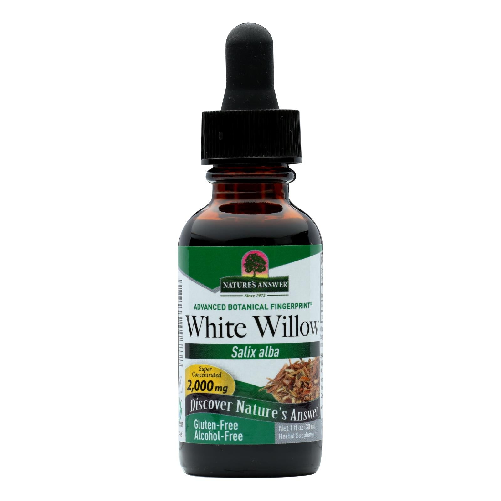 natures answer white willow bark alcohol free 1 fl oz