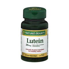 Eye Vitamin Supplement Nature's Bounty Lutein 20 mg Strength Softgel 40 per Bottle