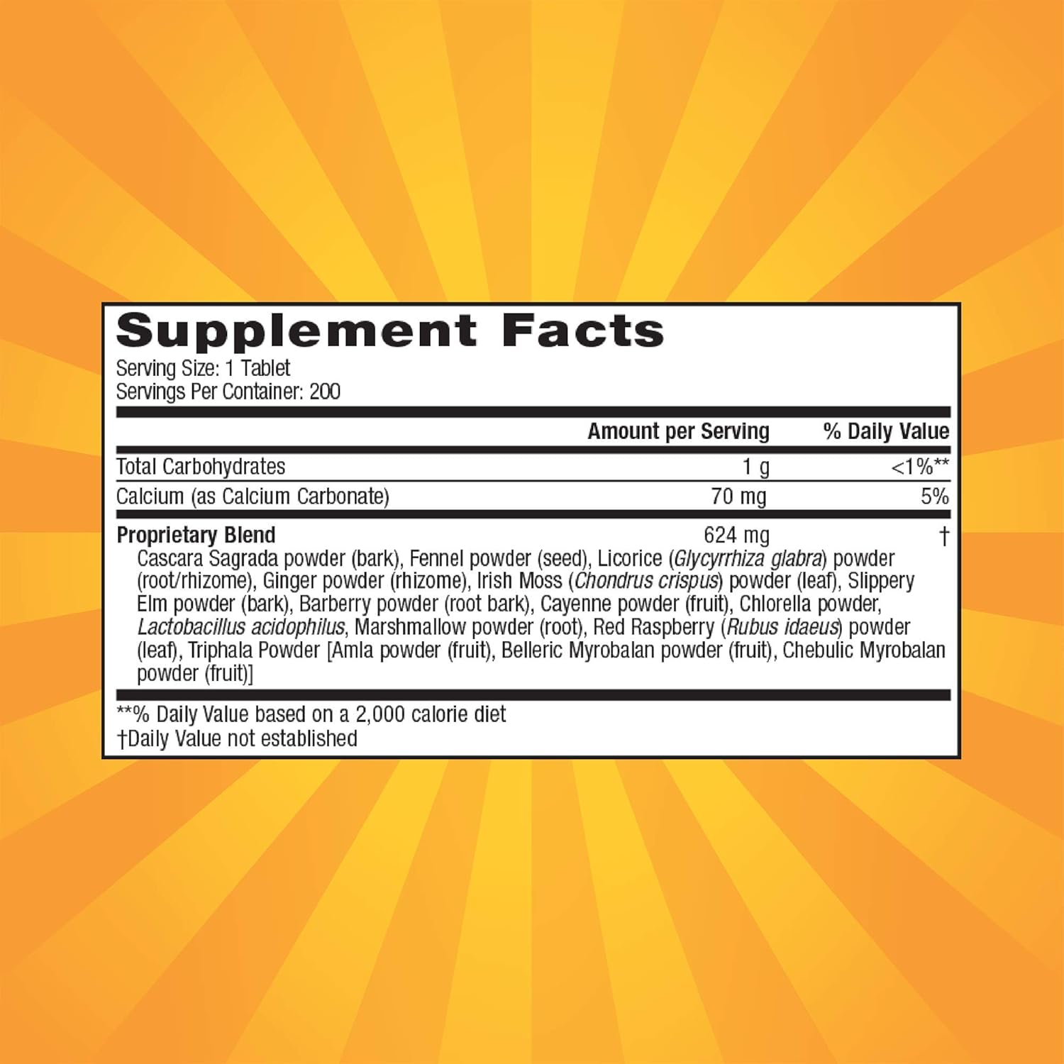 natures secret super cleanse 200 tablets