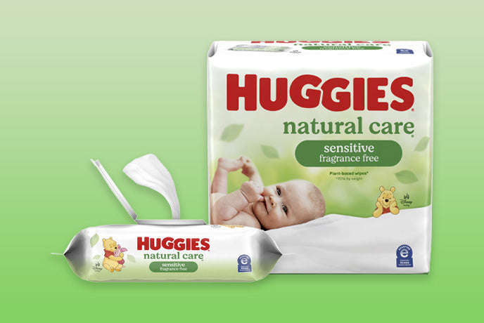 Baby Wipe Huggies Natural Care Soft Pack Unscented 32 Count, Packaging Type- Case