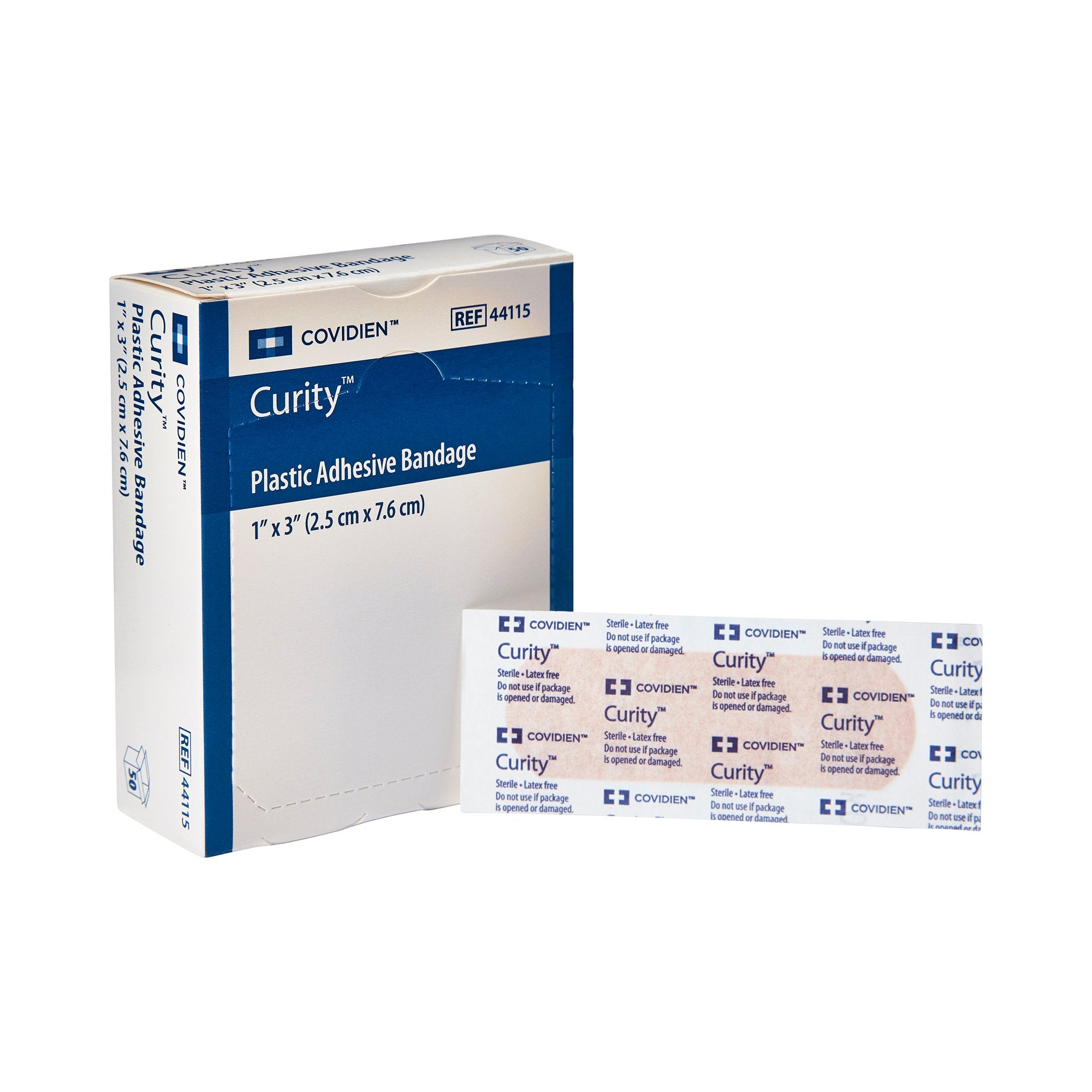 Adhesive Strip Curity 1 X 3 Inch Plastic Rectangle Tan Sterile