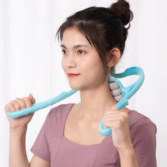 Neck Massager Therapy Neck and Shoulder Dual Trigger Point Roller Self Massage Tool Relieve Hand Pressure Deep Pressure Massage
