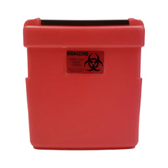 Replacement Radioactive Sharps Container Nesar Systems Red Base 8 1/2 L X 4 D X 9 H Inch Horizontal Entry 1 Gallon