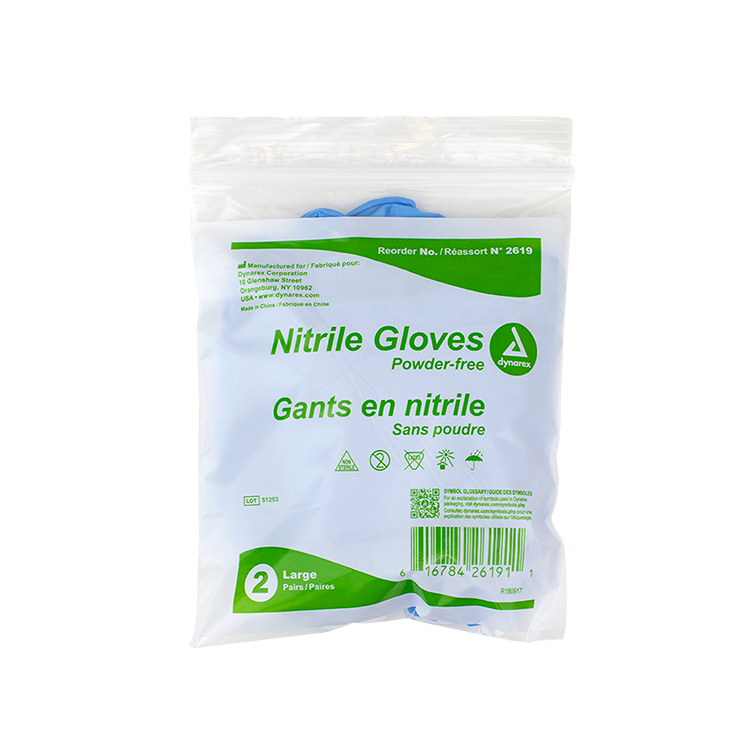 nitrile exam gloves in a bag 2