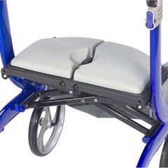 nitro dlx rollator firm foam seat blue frame