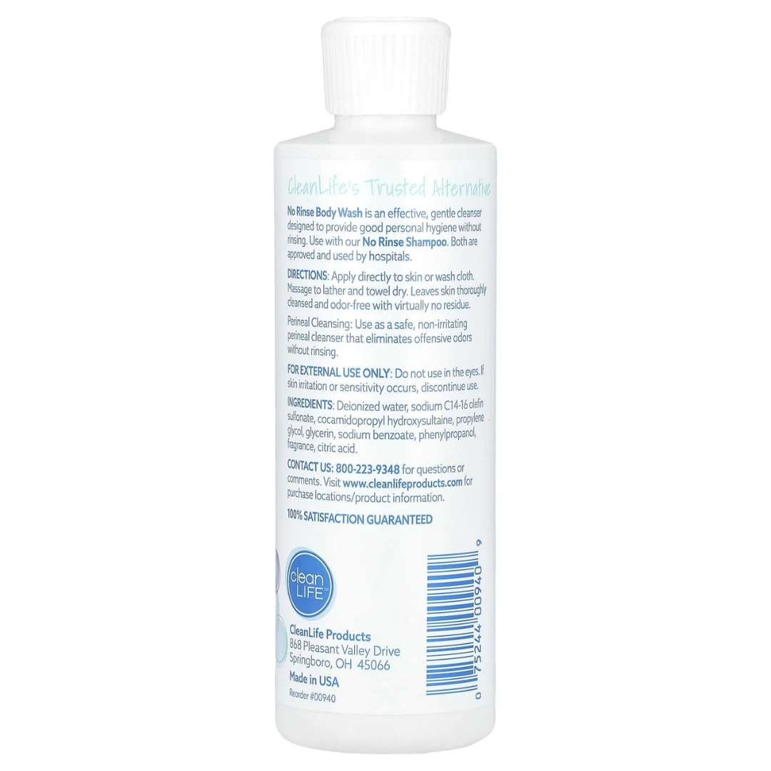 no rinse body wash 8 oz