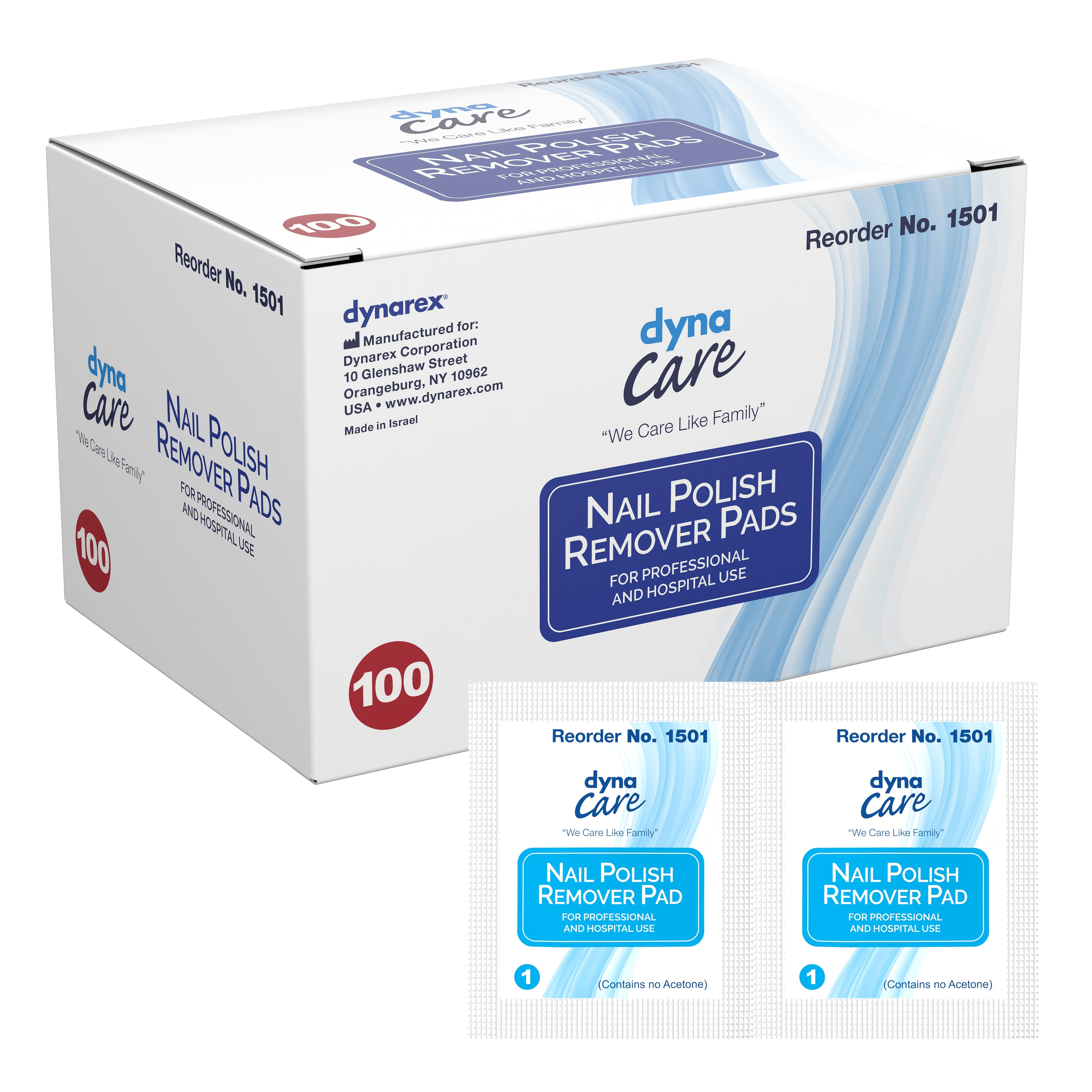 Nail Polish Remover Pad dynaCare 1.97 X 2.48 Inch