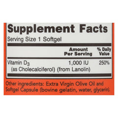 now foods vitamin d 3 1000iu 1 each 180 sgel