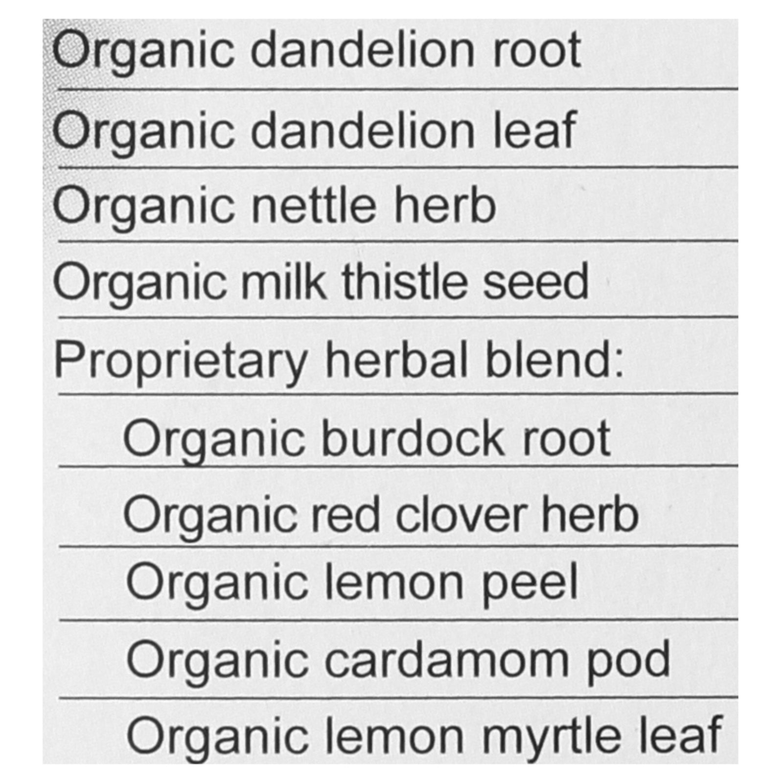 numi tea hrbl tea dndlion dtox case of 6 16 bag