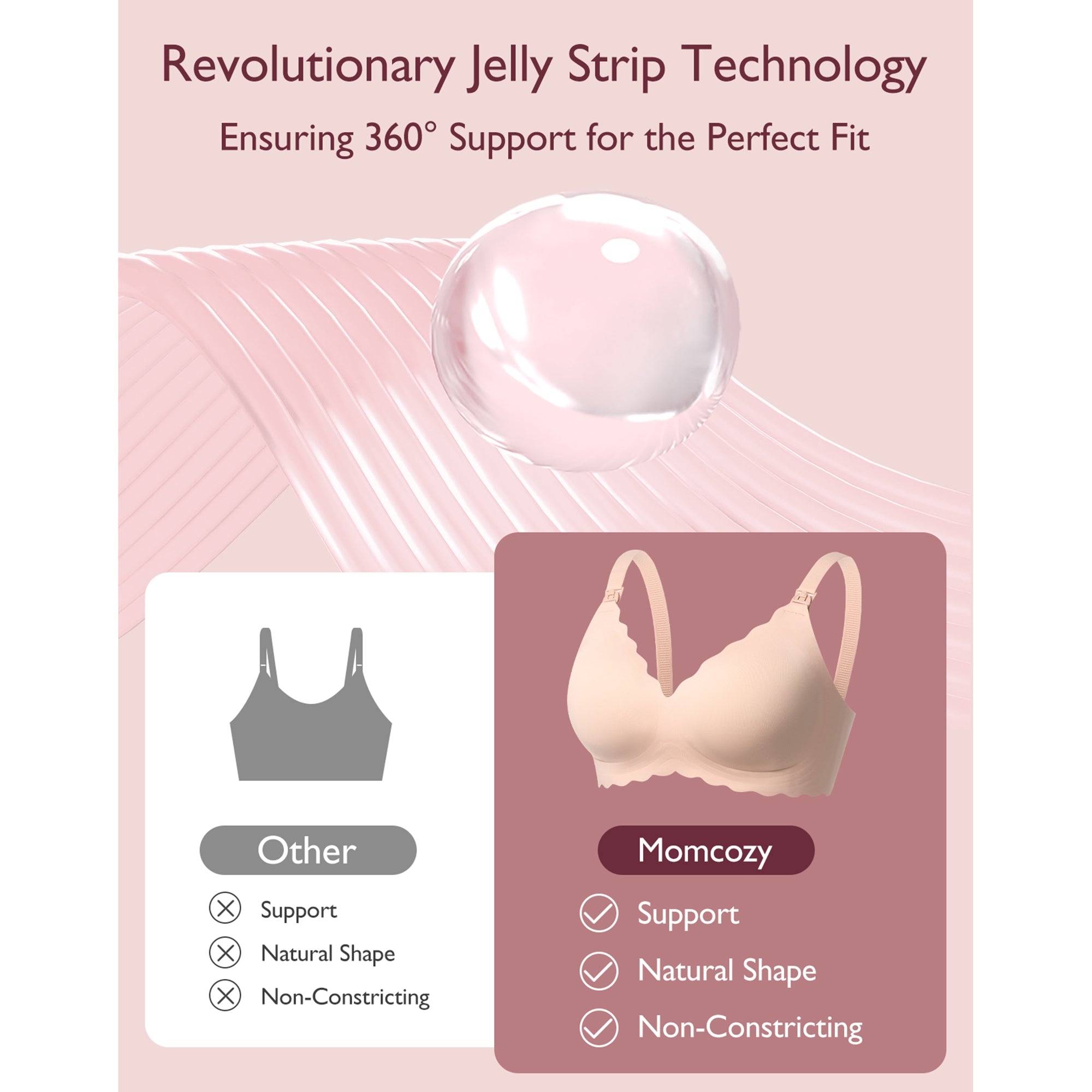 nursing bra momcozy beige large