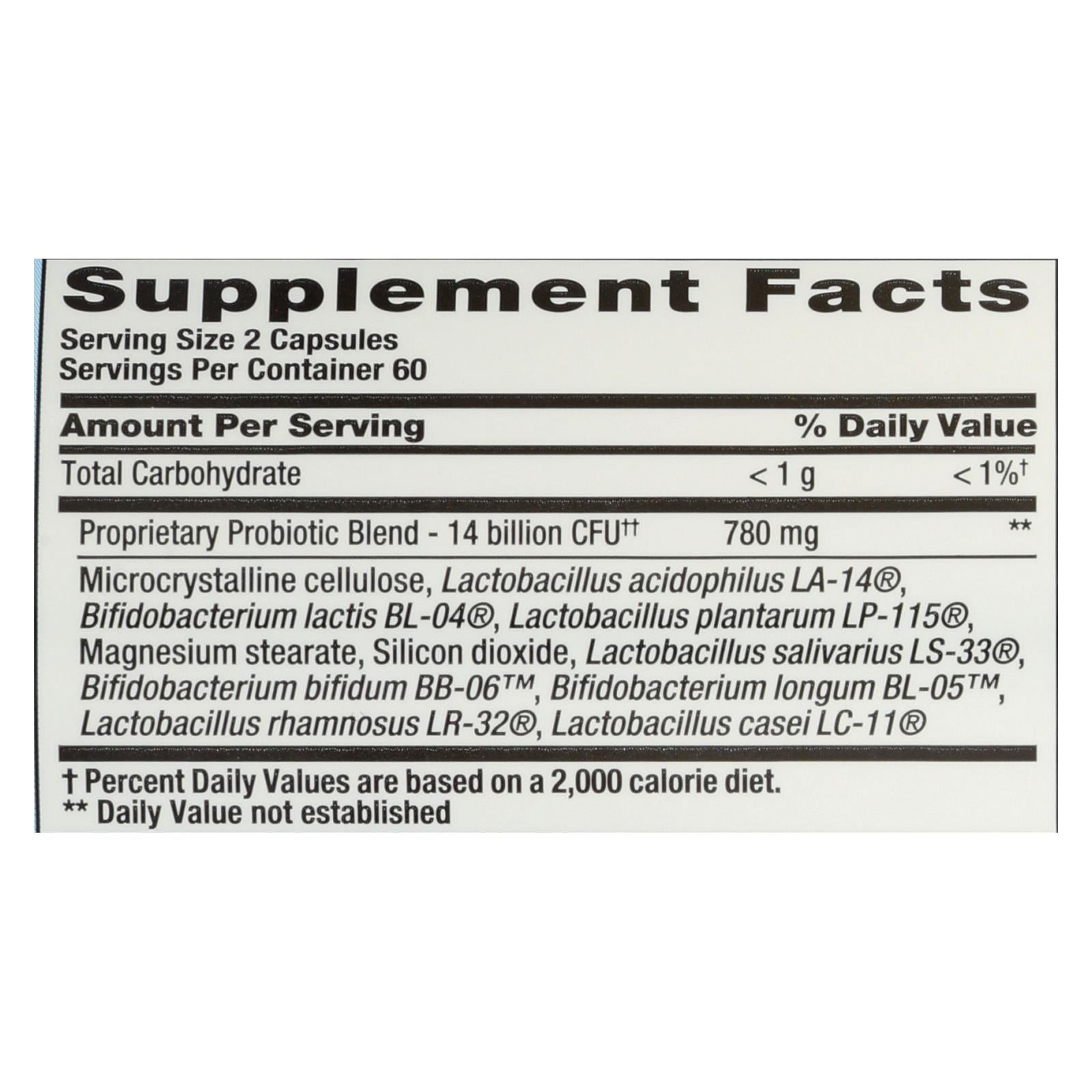 nutrition now pb 8 pro biotic acidophilus for life 120 vegetarian capsules