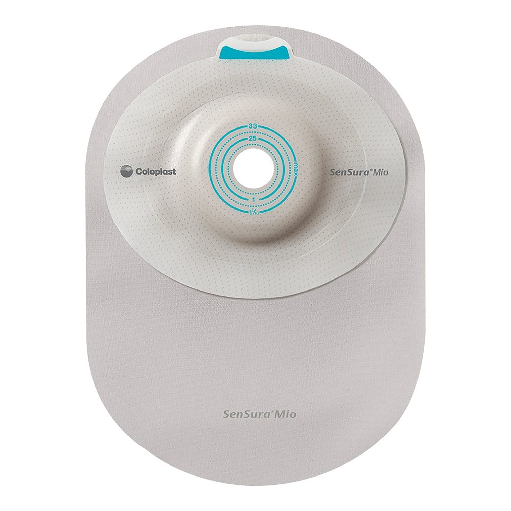 Ostomy Pouch SenSura Mio Convex One Piece System 8 1/4 Inch Length, Maxi Convex Light, Trim to Fit 3/8 to 1 11/16 Inch Stoma Closed End