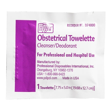 obstetrical cleansing towelette hygea individual packet scented 100 count packaging type case