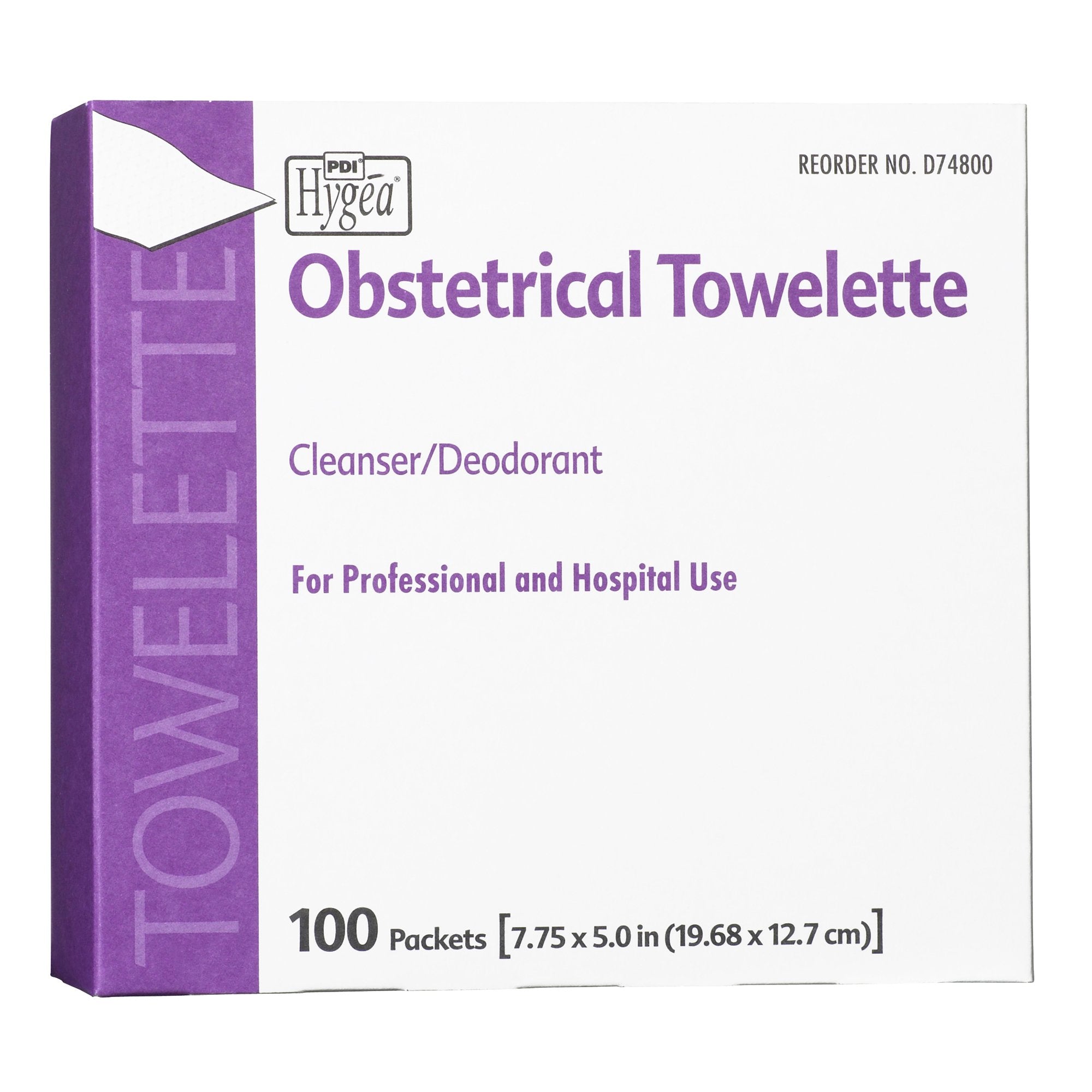 obstetrical cleansing towelette hygea individual packet scented 100 count packaging type case