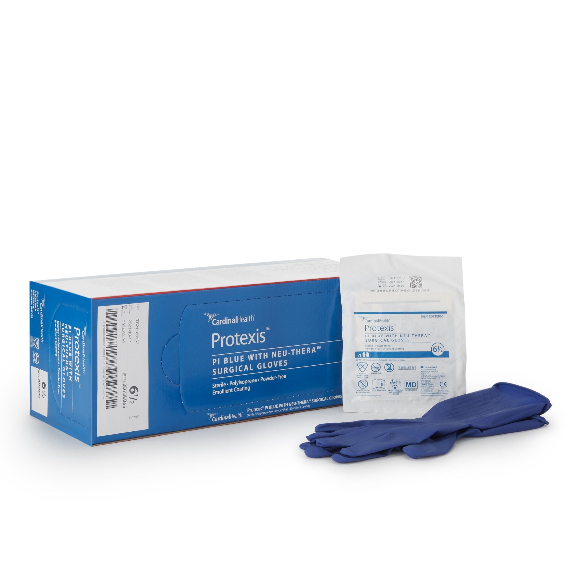 Surgical Glove ESTEEM Blue with Neu Thera Size 6.5 Sterile Polyisoprene Standard Cuff Length Smooth Blue Not Chemo Approved