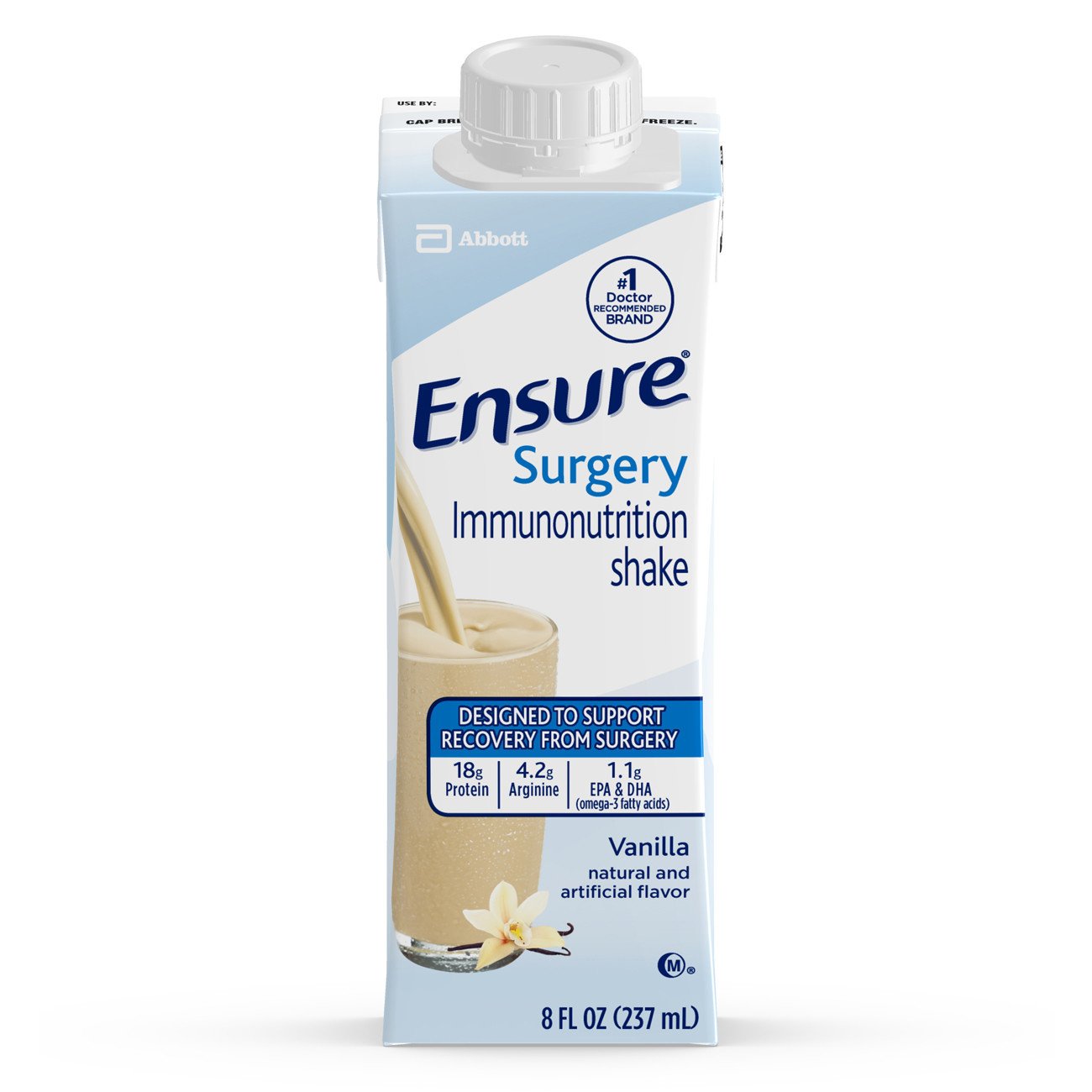 Oral Supplement Ensure Surgery Immunonutrition Shake Vanilla Flavor Liquid 8 oz. Reclosable Carton