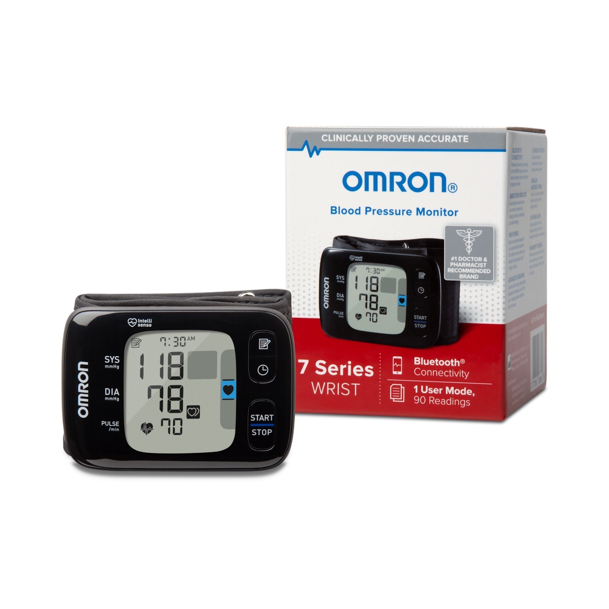 Home Automatic Digital Blood Pressure Monitor Omron7 Series One Size Fits Most Cuff Cloth Fabric Cuff 12 20 cm Wrist