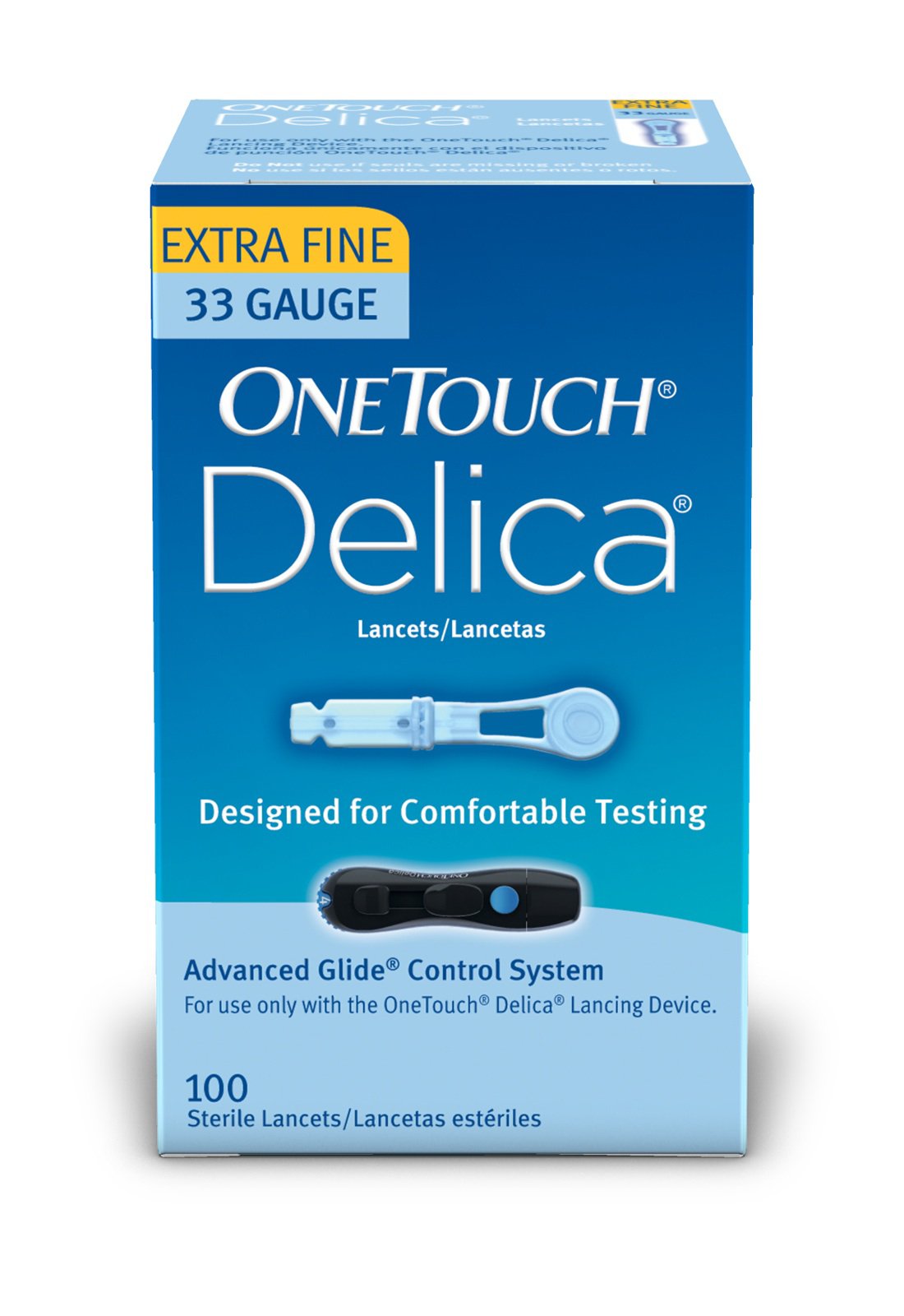 Lancet for Lancing Device OneTouch 33 Gauge Non-Safety Twist Off Cap Finger,Packaging Type- Box
