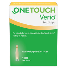 Blood Glucose Test Strips OneTouch Verio 100 Strips per Pack