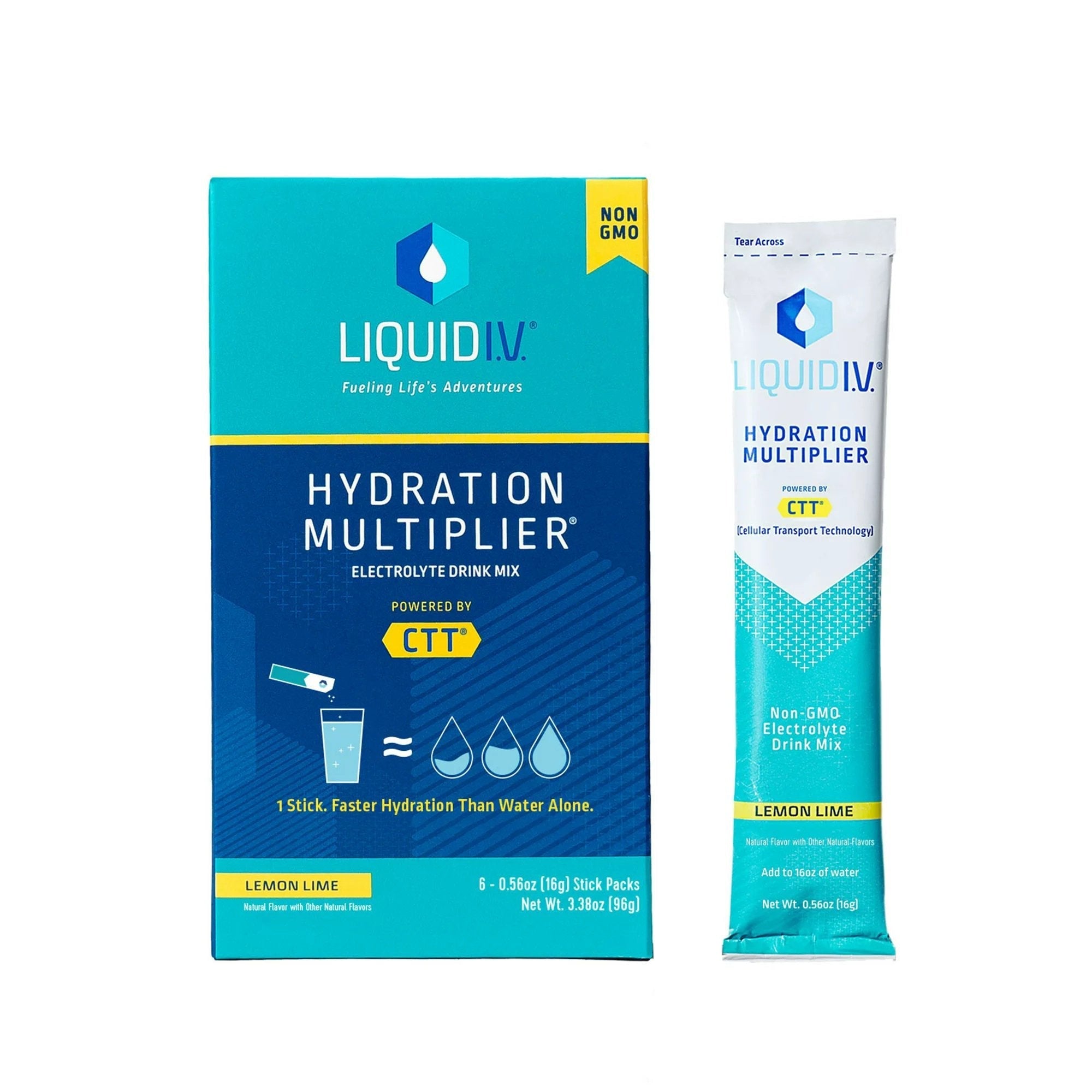 Oral Electrolyte Solution Liquid I.V. Hydration Multiplier Lemon Lime Flavor 0.56 oz. Electrolyte