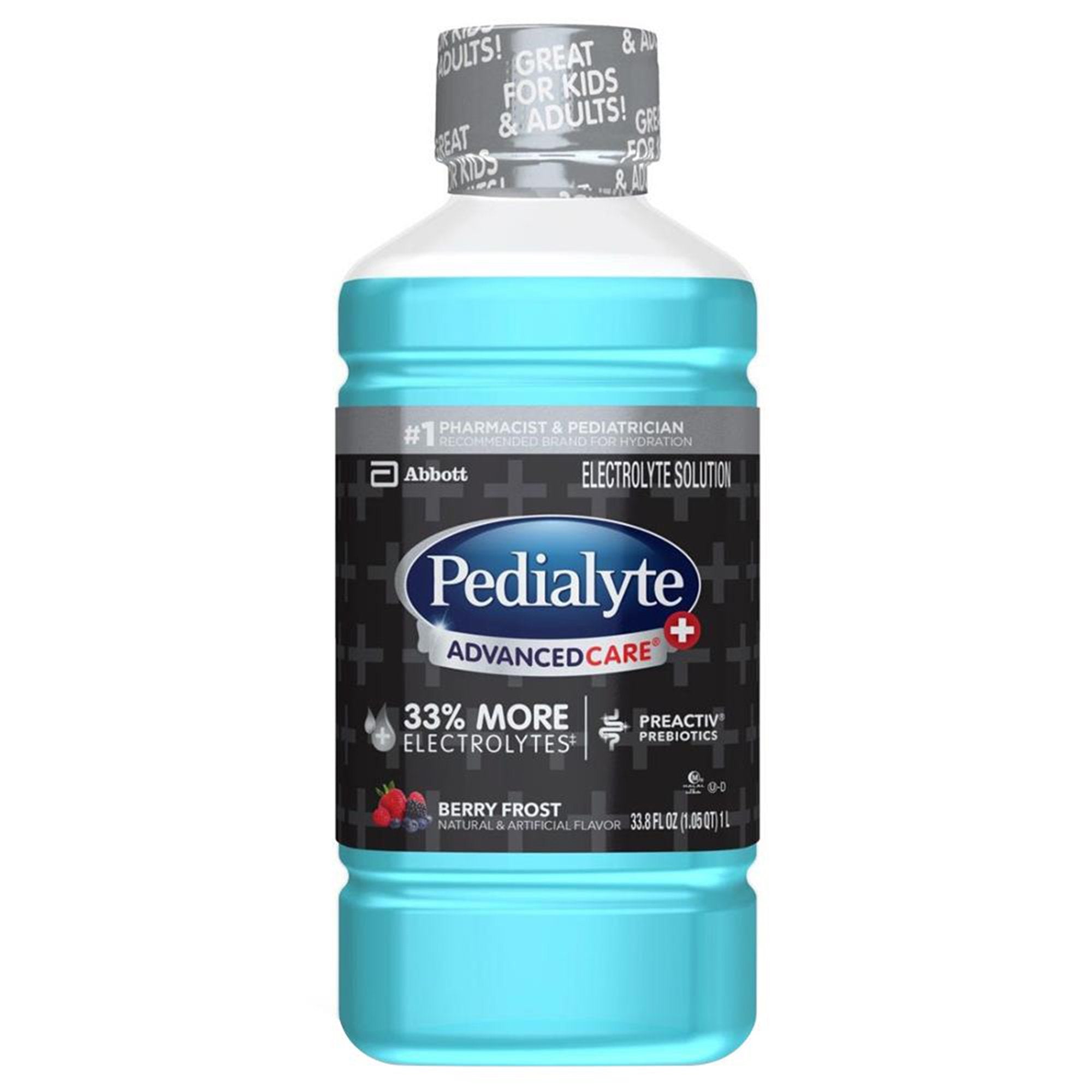Oral Electrolyte Solution Pedialyte AdvancedCare Plus Berry Frost Flavor 33.8 oz. Electrolyte