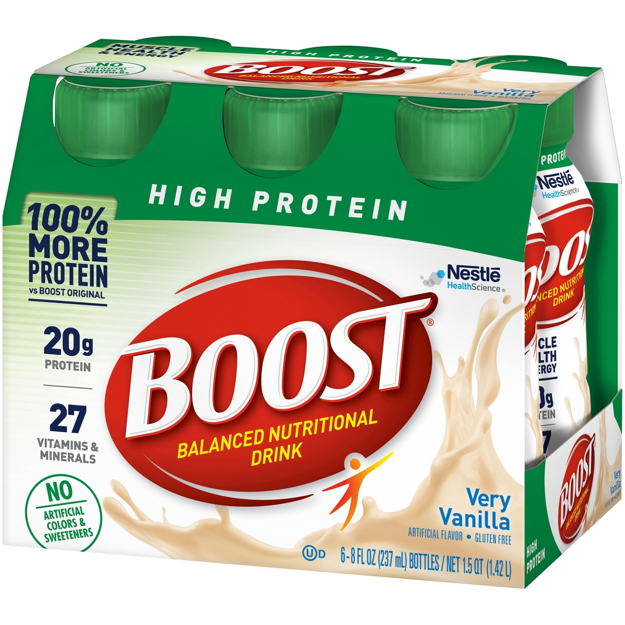 oral supplement boosta high protein very vanilla flavor liquid 8 oz bottle
