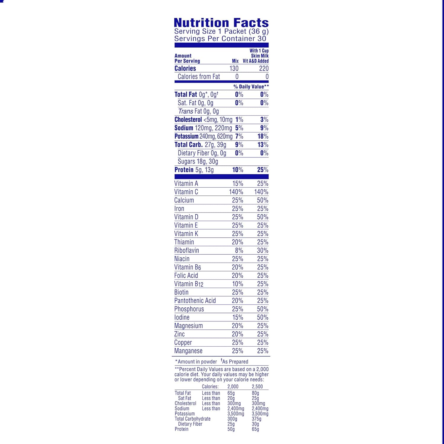 oral supplement carnation breakfast essentials french vanilla flavor powder 1 26 oz individual packet packaging type box