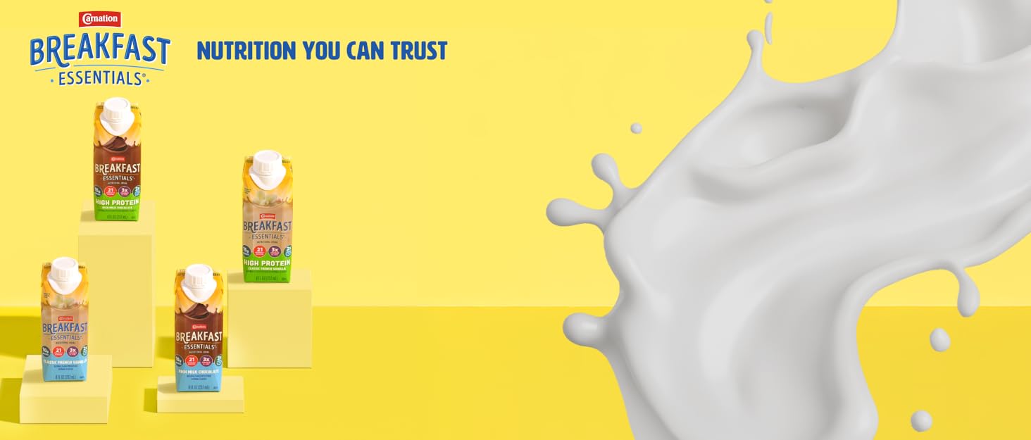 oral supplement carnation breakfast essentials french vanilla flavor powder 1 26 oz individual packet packaging type box