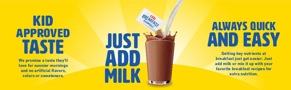 oral supplement carnation breakfast essentials rich milk chocolate flavor powder 1 26 oz individual packet packaging type box