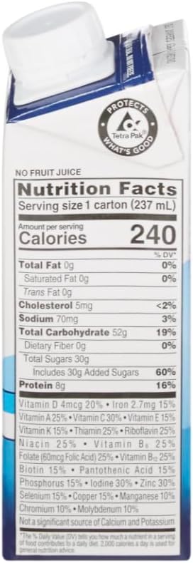 oral supplement ensure® clear therapeutic nutrition mixed berry flavor liquid 8 oz reclosable carton