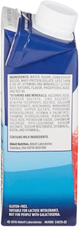 oral supplement ensure® clear therapeutic nutrition mixed berry flavor liquid 8 oz reclosable carton