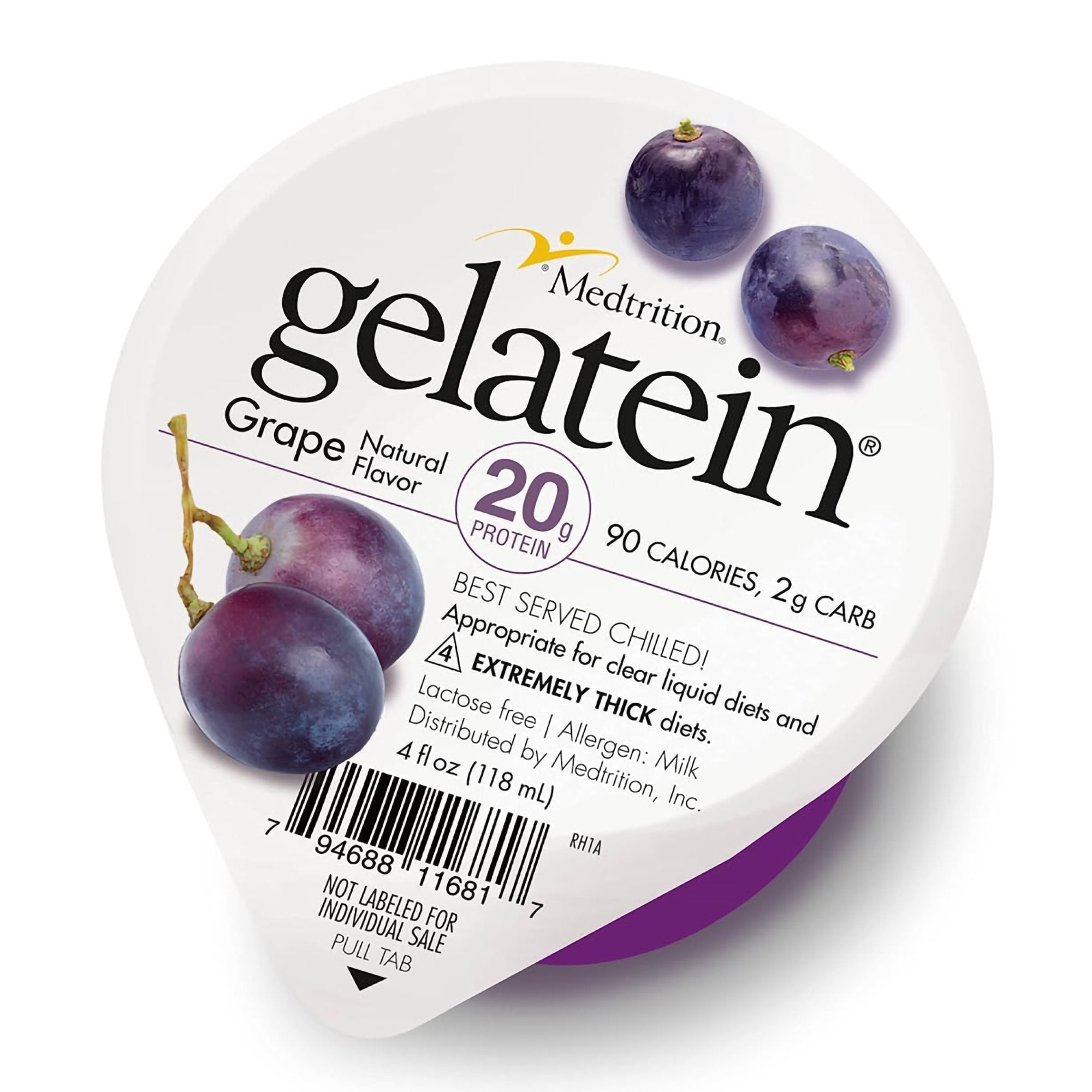 Oral Supplement Gelatein Grape Flavor Gel 4 oz. Cup