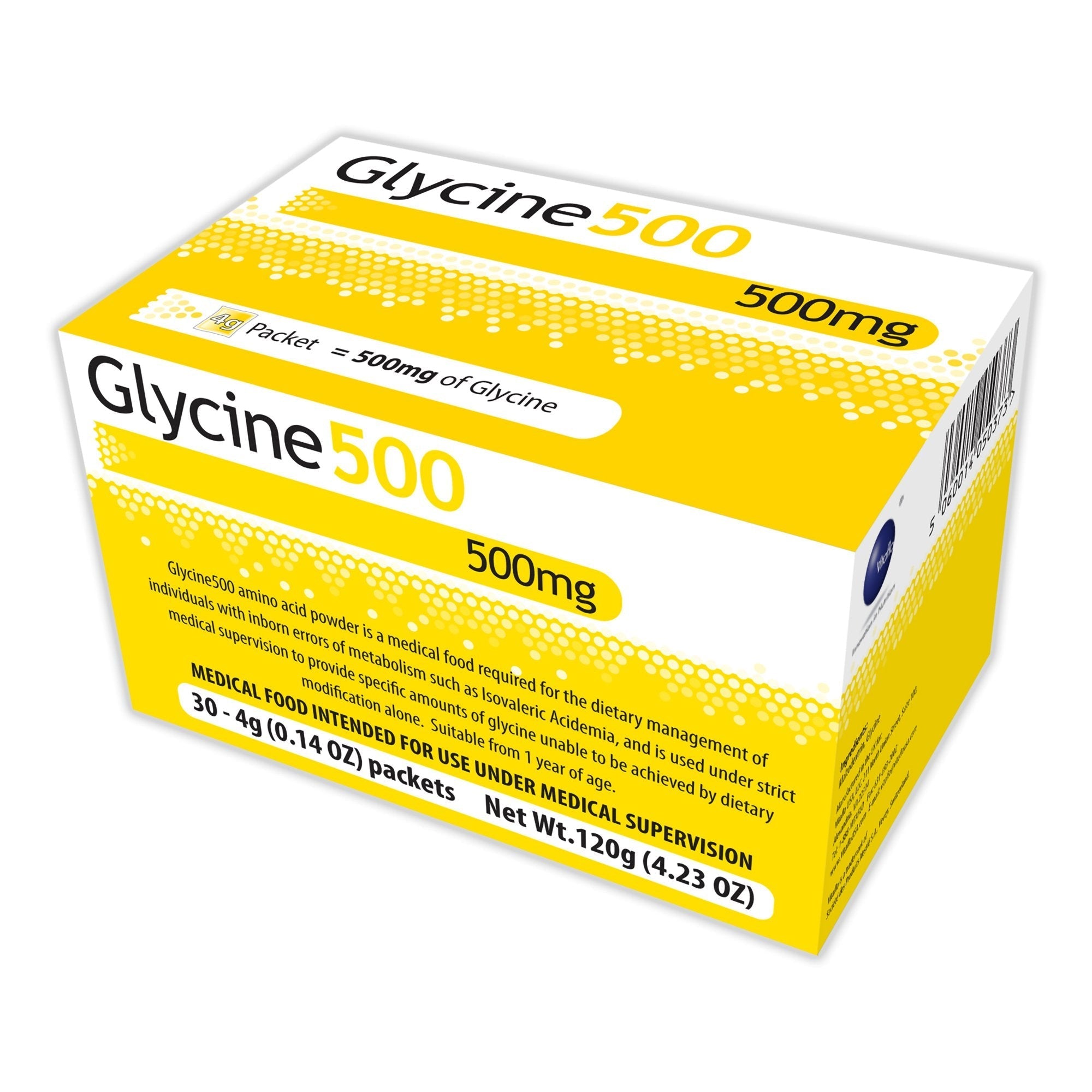 Oral Supplement Glycene500 Unflavored Powder 4 Gram Individual Packet
