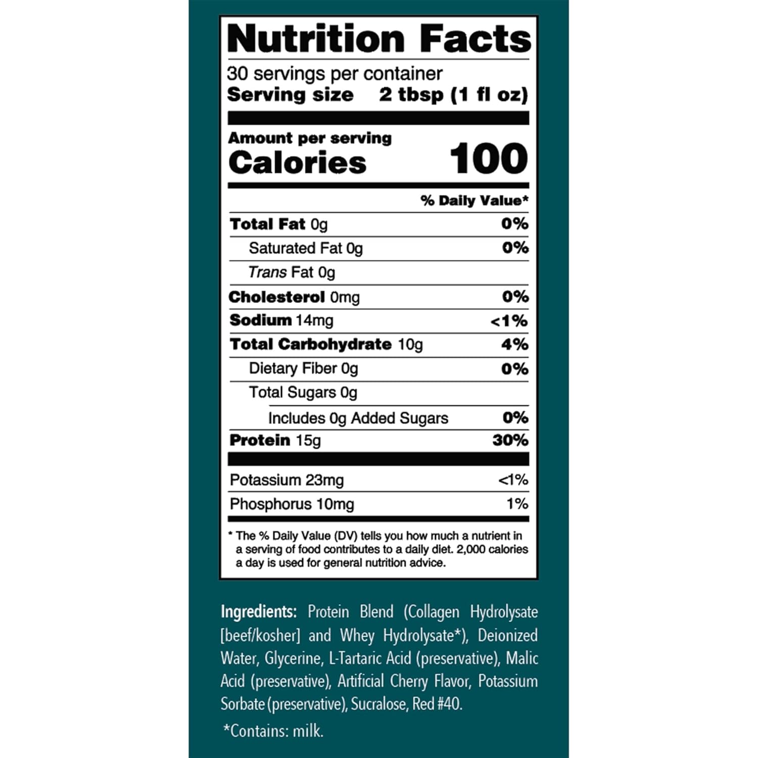 oral supplement proheal™ cherry splash flavor liquid 30 oz bottle