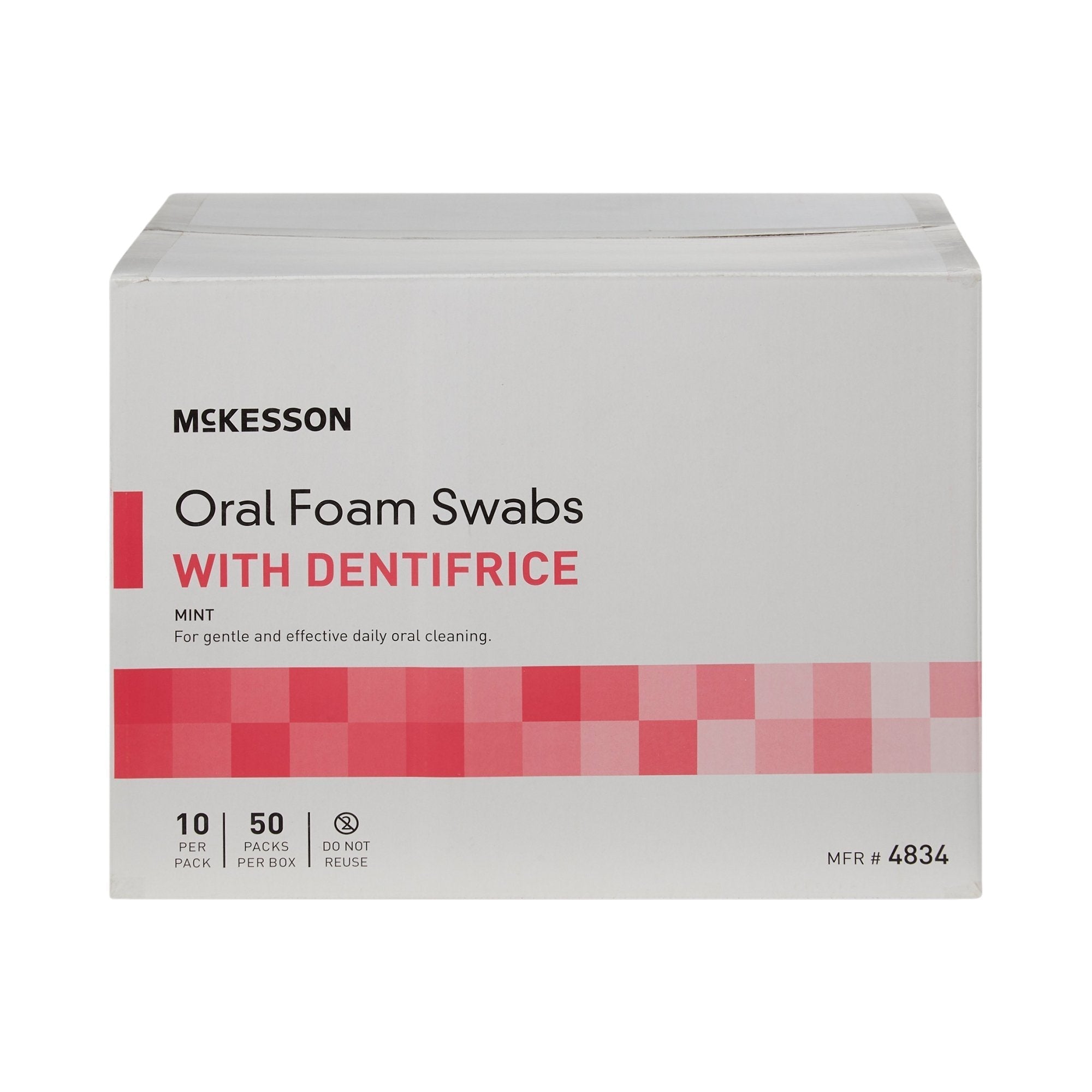 oral swab mckesson dentifrice foam tip 10 per pack packaging type box