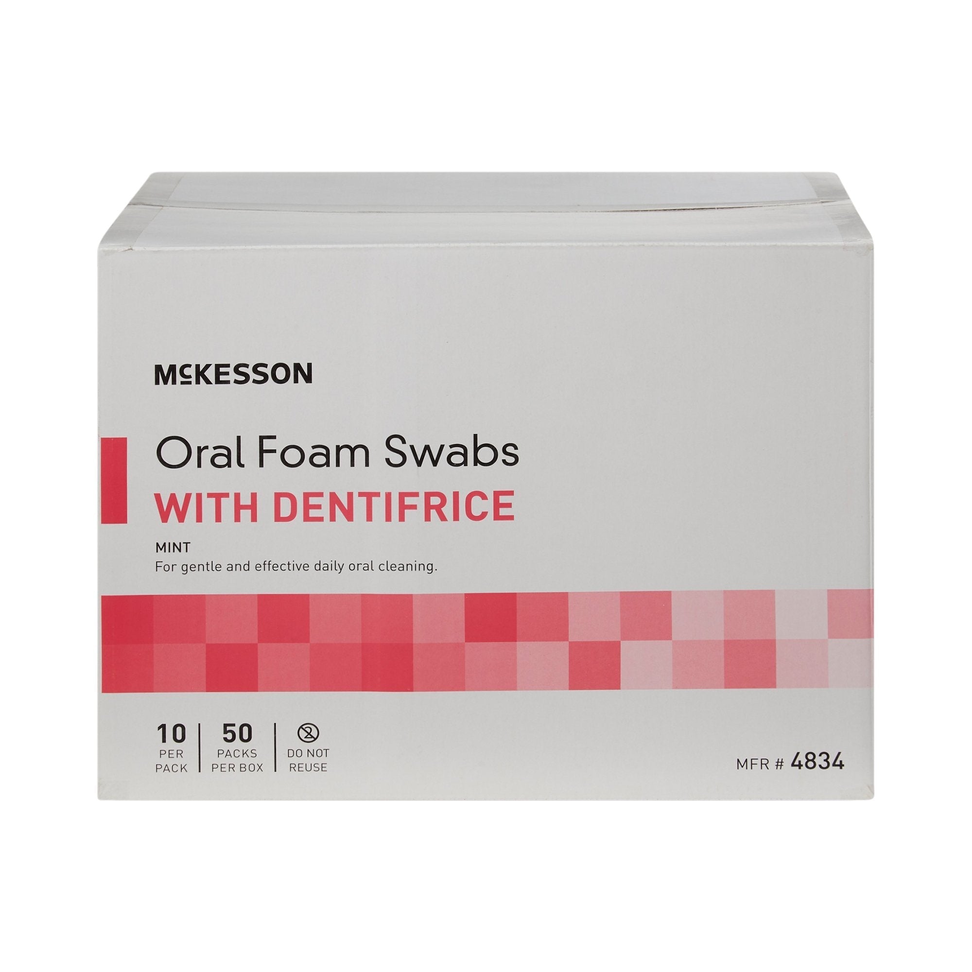 oral swab mckesson dentifrice foam tip 10 per pack packaging type box