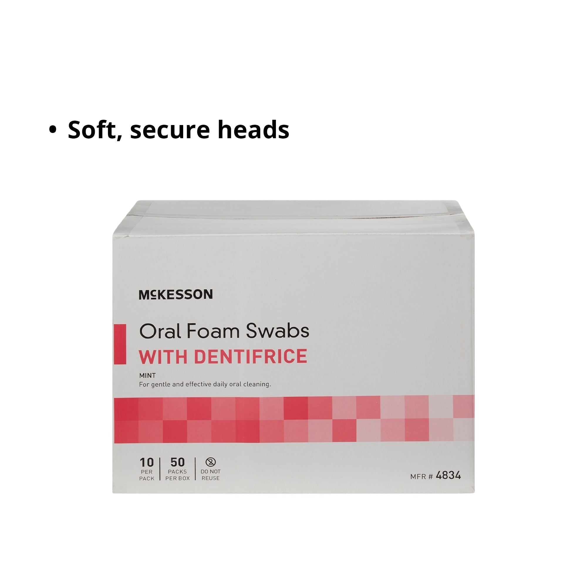 oral swab mckesson dentifrice foam tip 10 per pack packaging type box