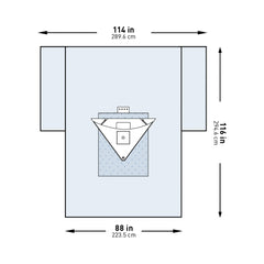 Orthopedic Drape McKesson Heavy Duty Knee Arthroscopy Drape 114 W X 88 W X 116 L Inch Sterile