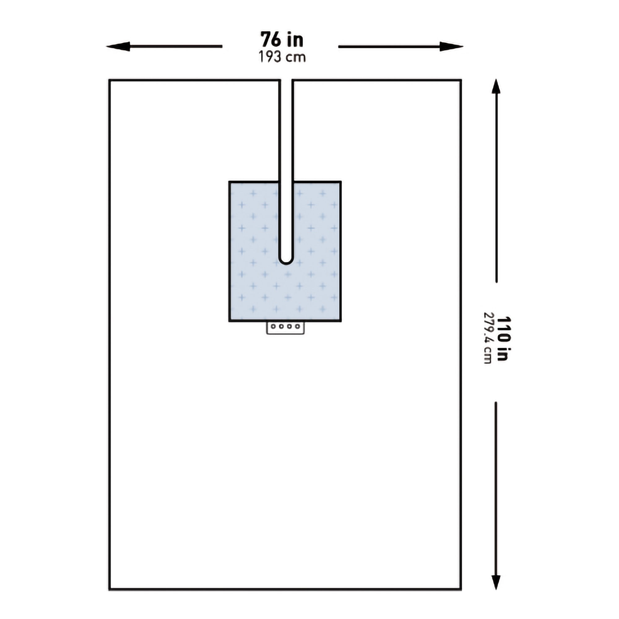 Orthopedic Drape McKesson U Drape with Split 76 W X 110 L Inch Sterile