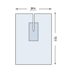 Orthopedic Drape McKesson U Drape with Split 80 W X 124 L Inch Sterile