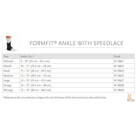 ossur formfit low profile ankle brace with speed lace medium ossur formfit ankle brace with speed lace mk889966ea