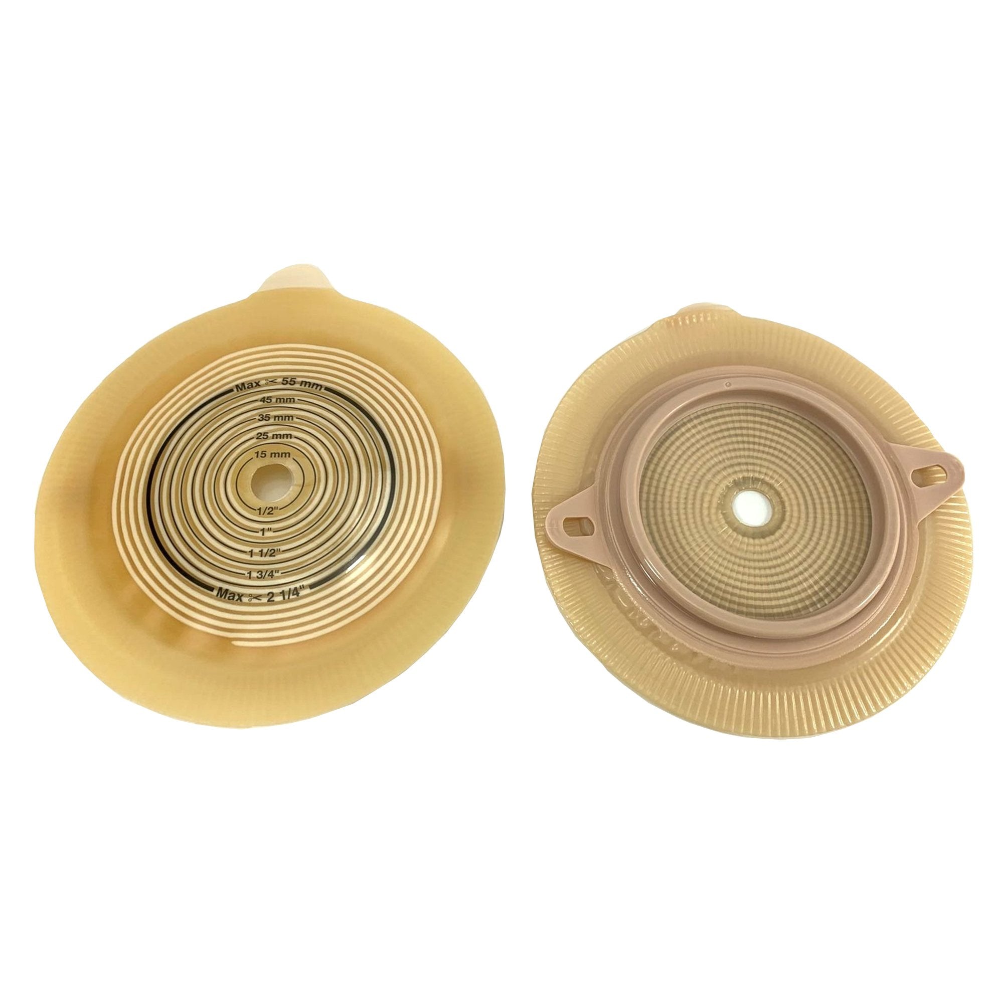 Ostomy Barrier Assura2 Trim to Fit, Extended Wear Double Layer Adhesive 60 mm Flange Blue Code System 3/8 2 1/4 Inch Opening
