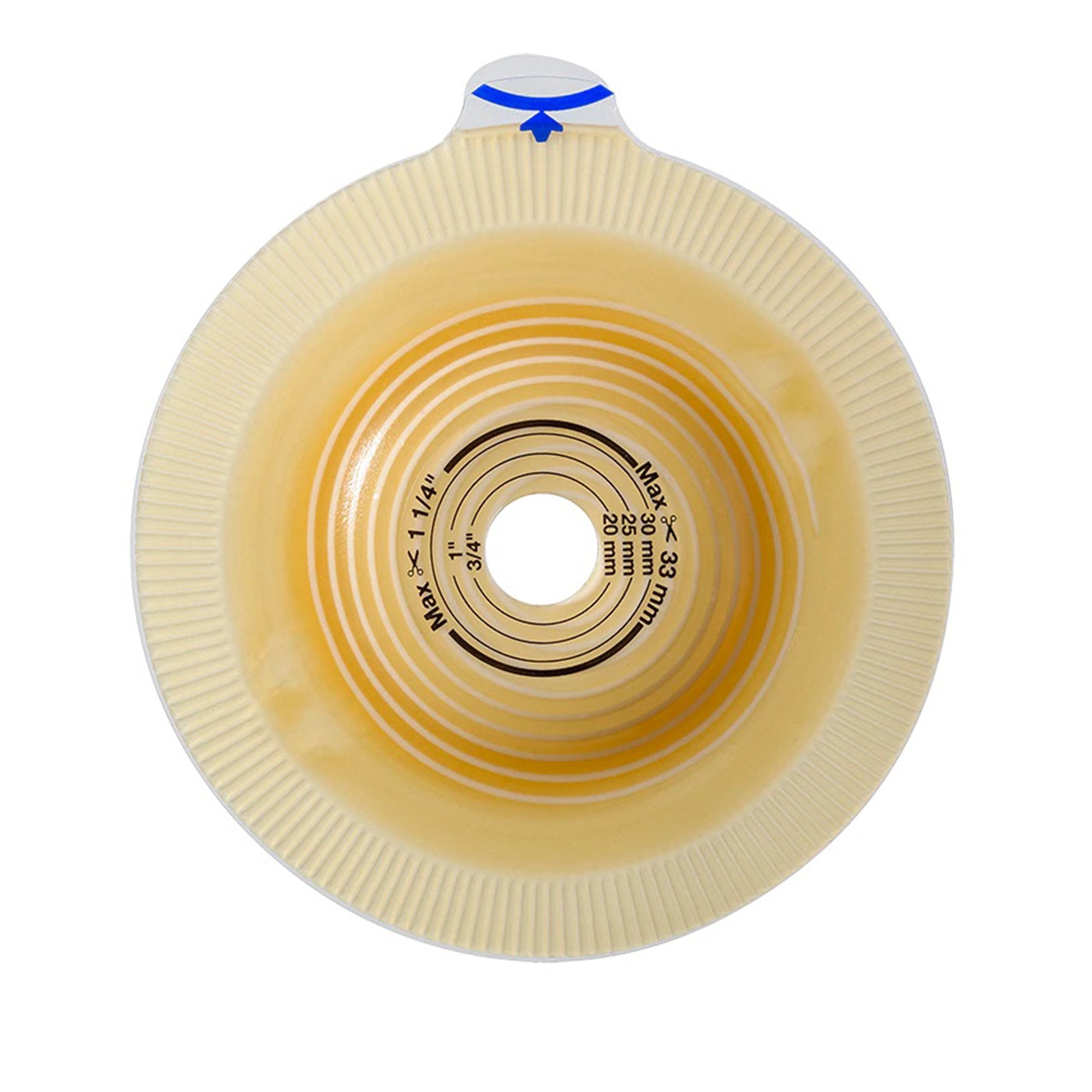 Ostomy Barrier Assura Trim to Fit, Extra Extended Wear Spiral Adhesive 50 mm Flange Red Code System Synthetic Resin 5/8 to 1 5/16 Inch Opening