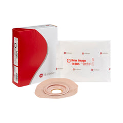 Ostomy Barrier FlexTend Precut, Extended Wear Adhesive Tape 57 mm Flange Red Code System Hydrocolloid 1 1/8 Inch Opening