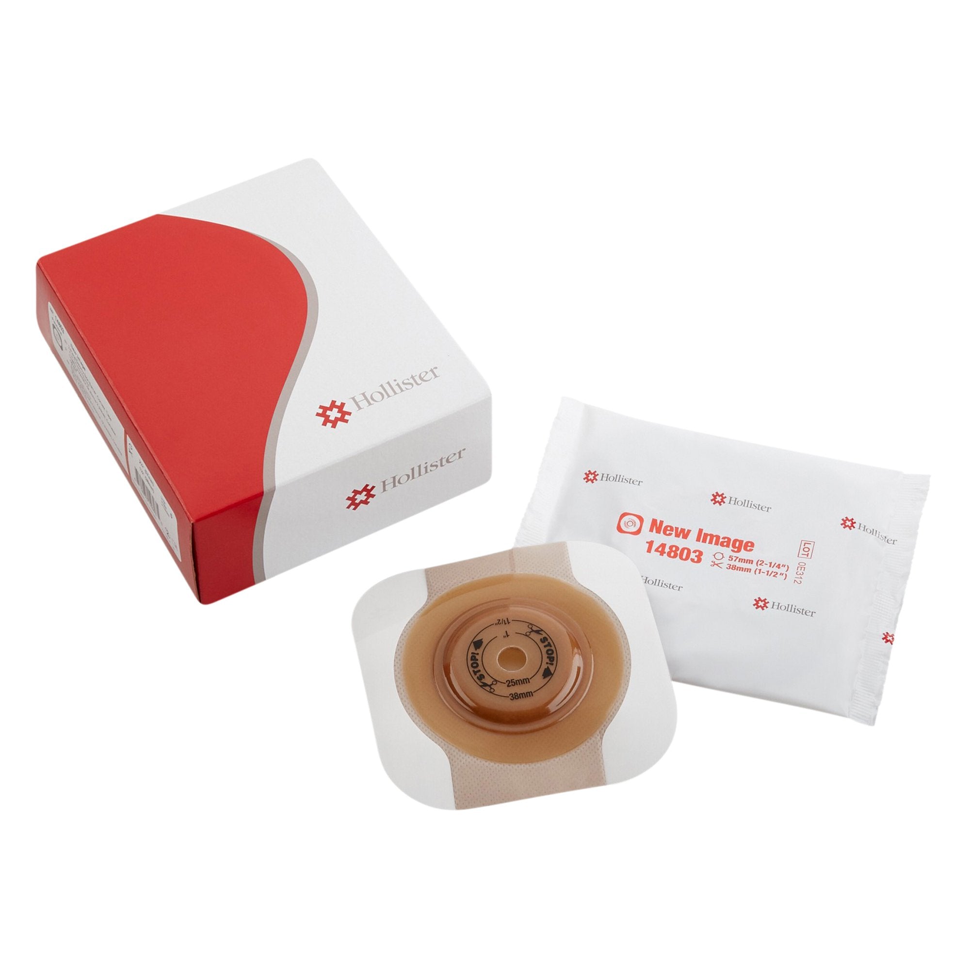 Ostomy Barrier FlexTend Trim to Fit, Extended Wear Adhesive Tape 57 mm Flange Red Code System Hydrocolloid Up to 1 1/2 Inch Opening