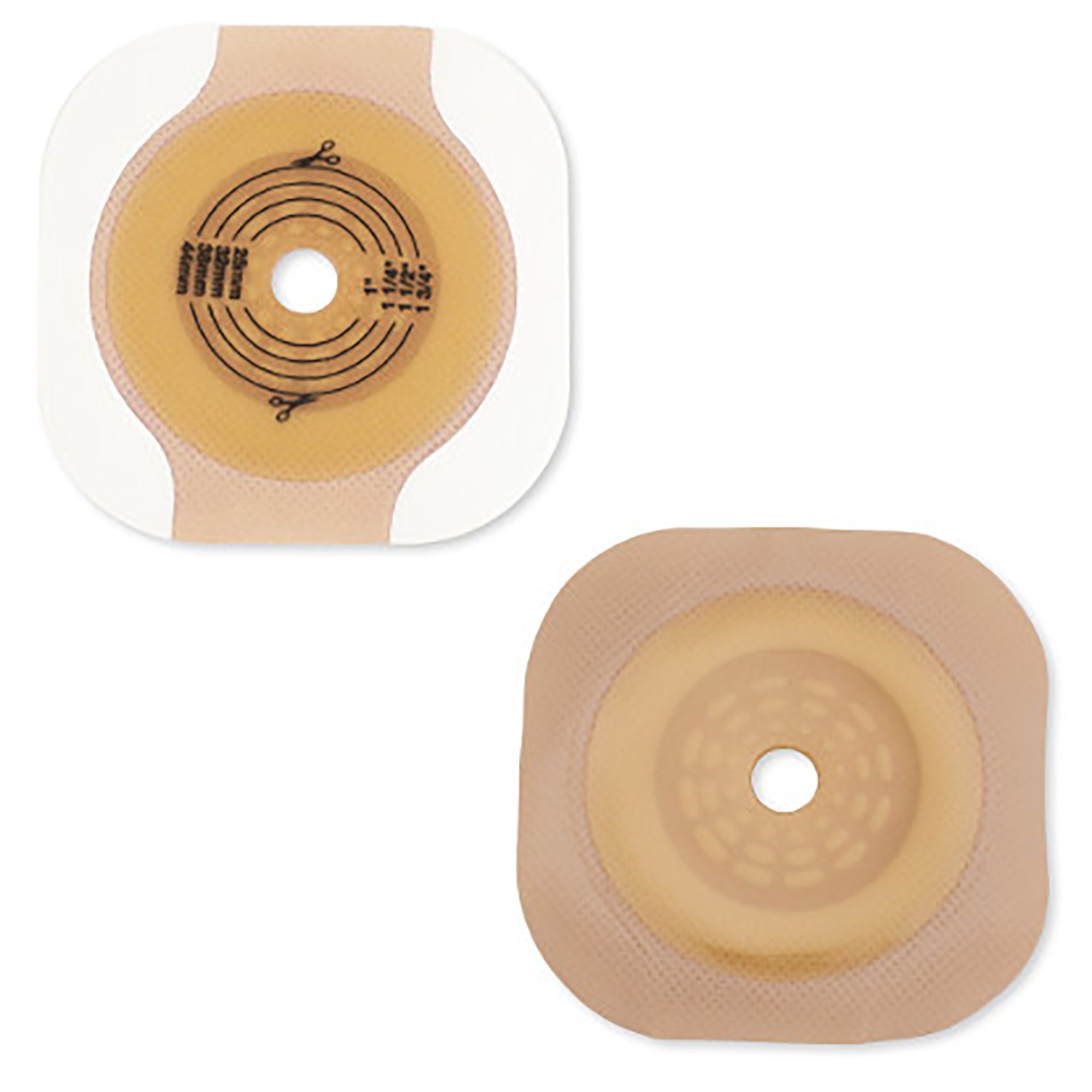 Ostomy Barrier New Image CeraPlus Trim to Fit, Extended Wear Adhesive Tape Borders 70 mm Flange Blue Code System Up to 2 1/4 Inch Opening