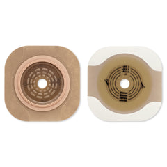 Ostomy Barrier New Image Flat CeraPlus Precut, Extended Wear Adhesive Tape Borders 1 3/4 Inch Flange Green Code 1 1/8 Inch Opening